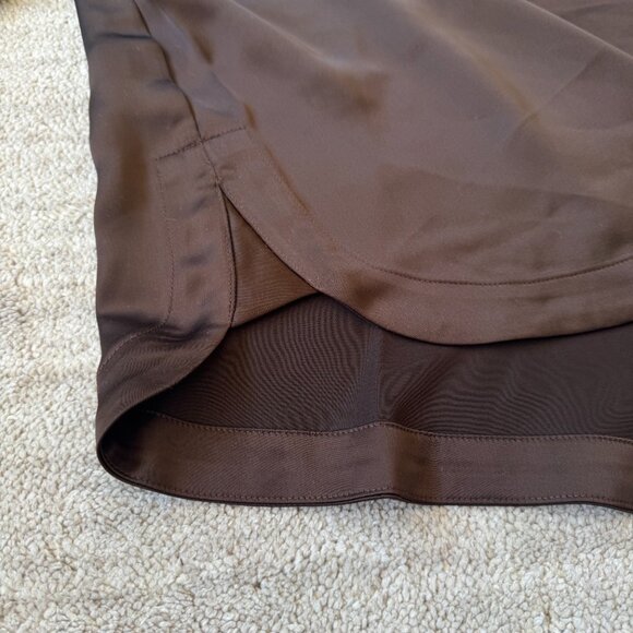 LOFT Brown Satin Blouse NWT - Picture 4 of 7
